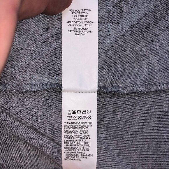 Lucky Brand Tunic Top Womens L Blue Gray Aztec Boho Bohemian India Long Sleeve - Picture 7 of 8